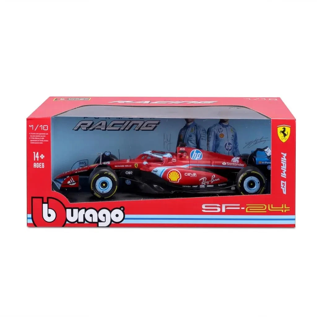 Bburago Ferrari SF-23 1/43 – Lot De 2 Voitures F1 Charles Leclerc #16 Et Carlos Sainz #55 – Miniature Métal Collection