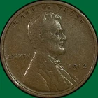 1912 Lincoln Wheat Cent Very Fine VF Coin, Scratch #40046