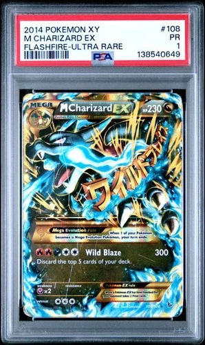2014 Pokemon M/Mega Charizard XY Flashfire Ultra Rare #108 PSA 1