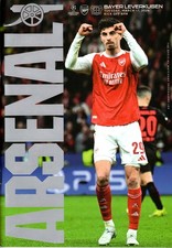 Arsenal v Bayer Leverkusen 17/3/2026 Champions League programme + poster