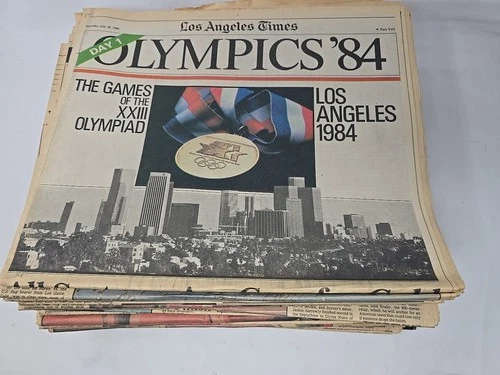  Olympics Los Angeles Times  Newspapers Olympics '84 Ed July 22nd To August 13th - product listing photo