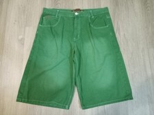 Mecca Shorts Mens 38 Green Denim Relaxed Fit Baggy Streetwear Y2K Skater H31