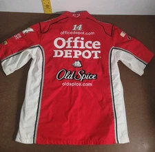 Tony Stewart Office Depot Old Spice Pit Crew Shirt Embroidered Jh Design Medium 