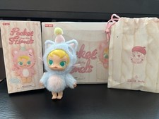 POP MART BABY MOLLY POCKET FRIENDS BLUE CAT Feeling Blue Plush Pendant