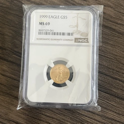 **GOLD**1999 EAGLE 1/10 Oz. G$5 GRADED NGC Certified MS69