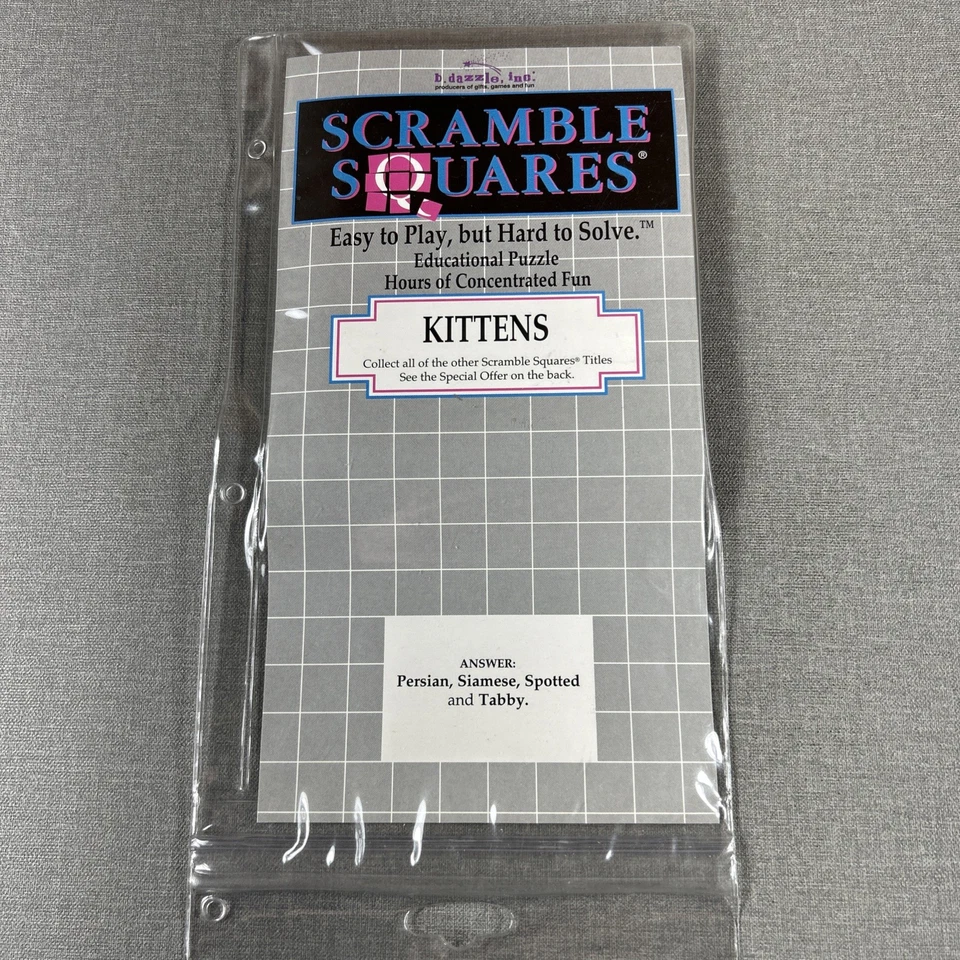 Scramble Squares Lot Of 2 Puzzle Games Baseball & Kittens - Image 2 of 4