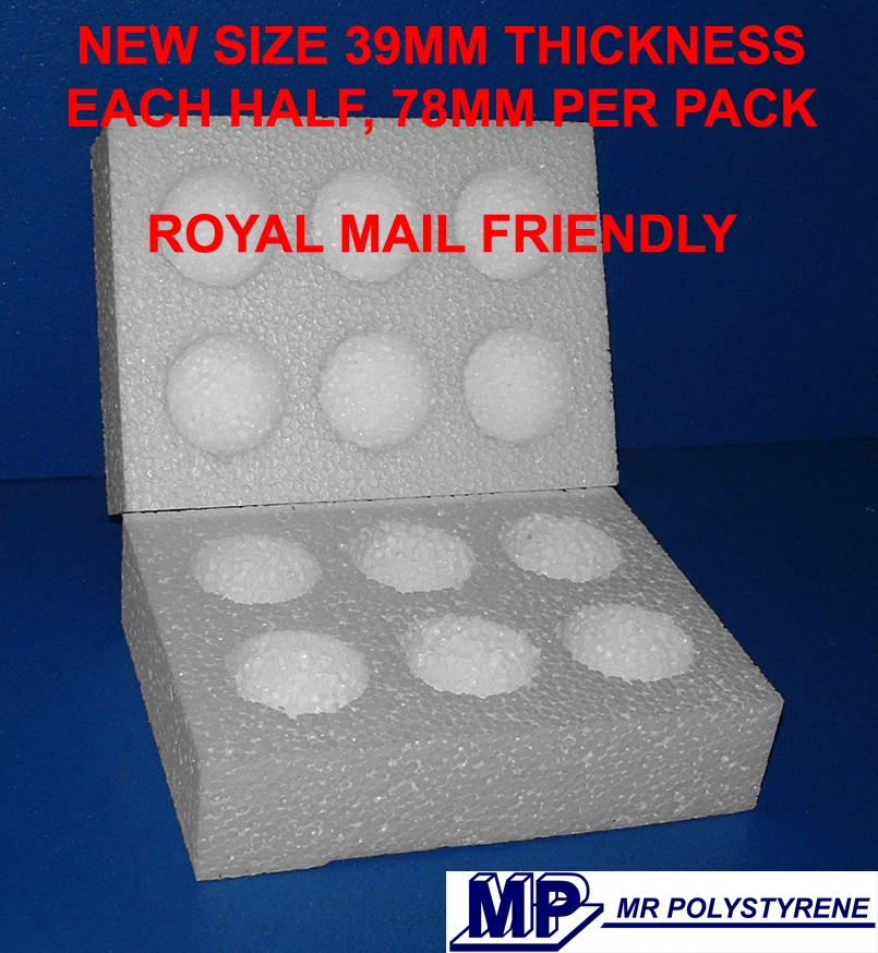 10 POLYSTYRENE EGG BOXES HATCHING / INCUBATION MEDIUM NEW SIZE ROYAL MAIL 78MM
