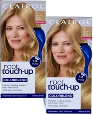 2 - Clairol Root Touch-Up Permanent Color Hair Dye #9 Light Blonde NEW BOX LOOK!