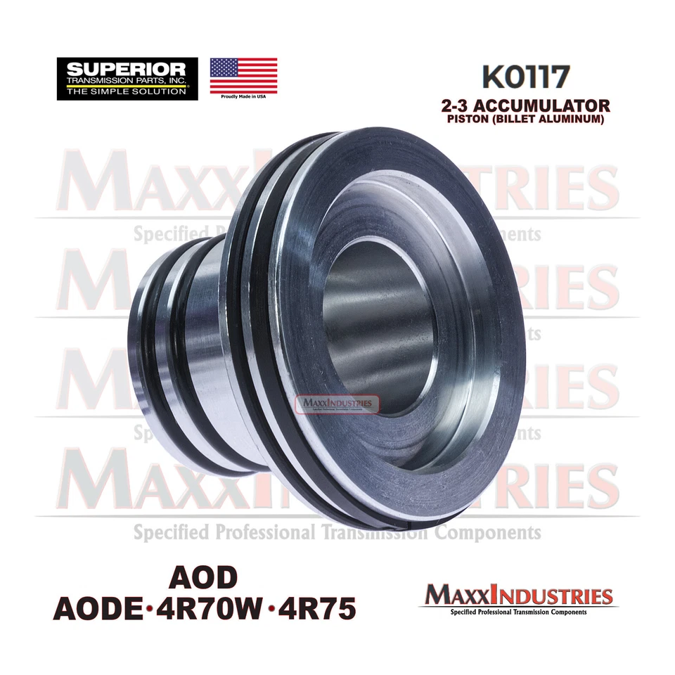 AOD AODE 4R70W 4R75 Ford Billet Aluminio 2-3 Acumulador Pistón con 4 Anillos K0117 Foto 3 de 4