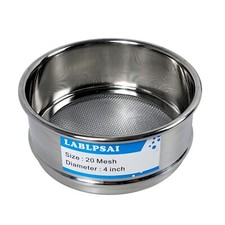 20 Mesh Lab Sieves 4" Diameter 304 Stainless Steel Wire Cloth Test Sieve for ...