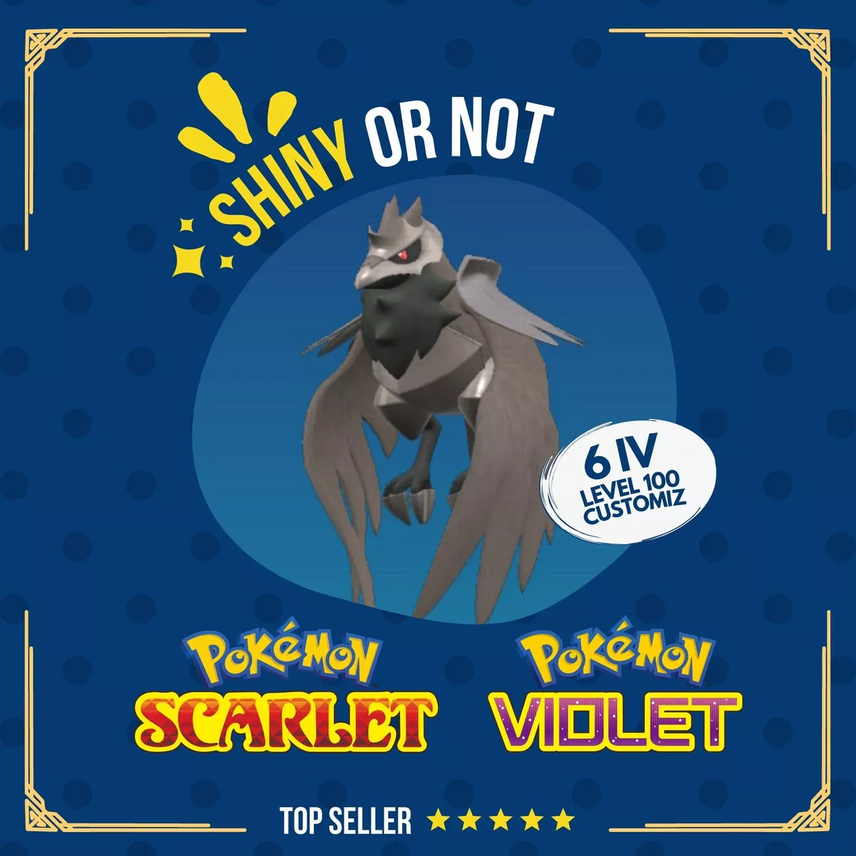 6IV Shiny Corviknight Pokemon Scarlet and Violet