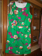 J Crew sleeveless green floral cotton  dress size 4