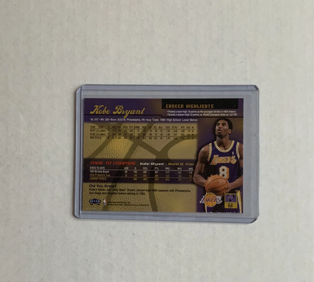 Fleer 1998-99 Ultra】№61 Kobe Bryant○-