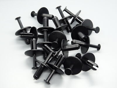10x BMW Wheel Liner Rivet Clips - Black Nylon Spreader Rivets 51118174185 For F20 E39 E46