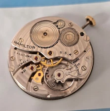 VINTAGE 10 SIZE 21 JEWEL HAMILTON GRADE 921 MODEL 1 POCKET WATCH MOVEMENT PARTS