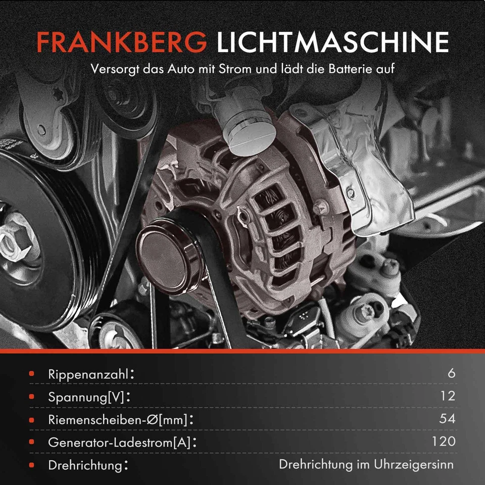 Alternatore Generatore 120A Per Ford B-Max Grand C-Max Focus 3 Fiesta Volvo V50 - Immagine 3 di 4