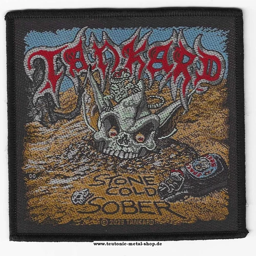 Tankard - Stone Cold Sober gewebter Aufnäher - woven Patch Neu & Official!