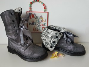 dr martens glitter argento