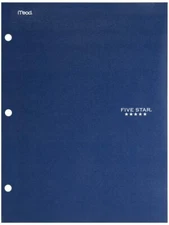 Five Star Mead 4 Pocket Folder, Navy