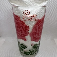 Vintage Boscul Peanut Butter Glass-Rose
