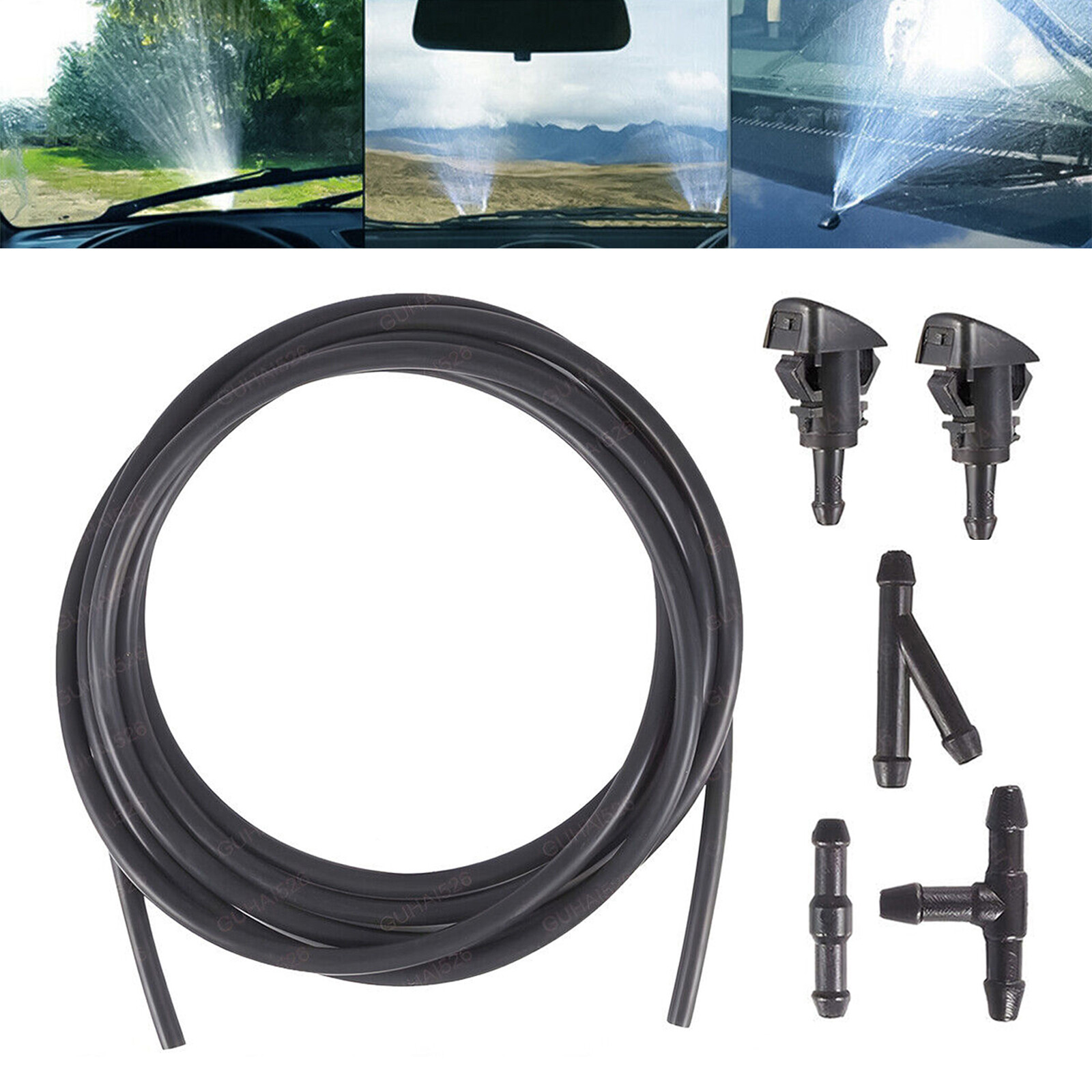 8-in-1 Front Windshield Washer Squirter Nozzle Spray For Dodge Jeep Chrysler Ram - Foto 7