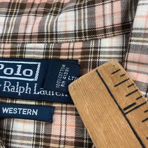 Polo Ralph Lauren Western Shirt Mens XL Plaid Pearl Snap - Picture 6 of 10