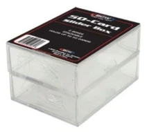 Lot of 24 BCW 50 Count Baseball Trading Plastic Card Slider Boxes 2-piece box