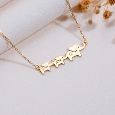 Mama and Baby Elephant Necklace – Mama Necklace, Elephant Pendant, New Mom Gift