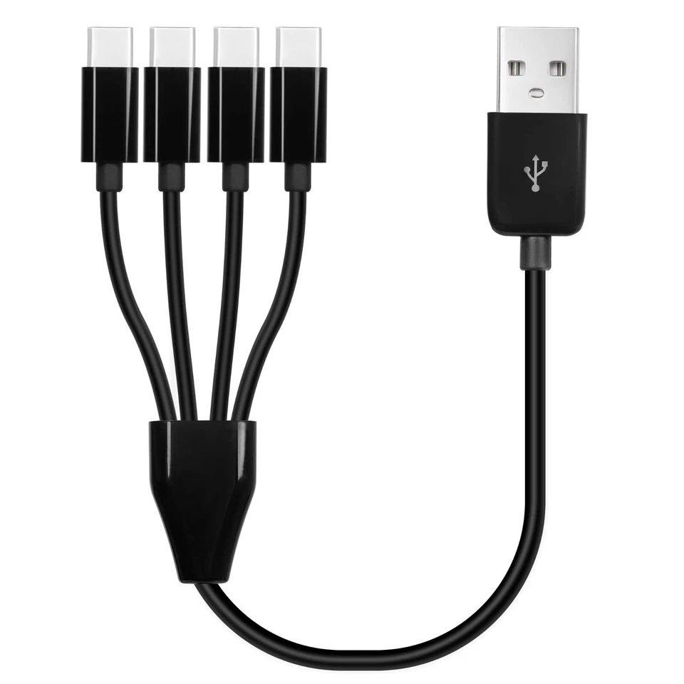 10PCS/LOT 50CM USB Type-C Cable 4 in Charging Cable USB-A to 4 USB C Charging - Image 3 of 4