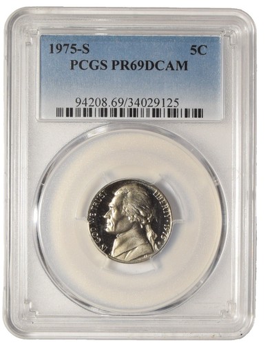 PCGS XF-45! 1975-D HIGH D MISPLACED MINTMARK JEFFERSON NICKEL | eBay