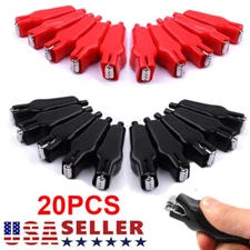 20pcs 20A Sheathed Alligator Clip for Electrical Jumper Wire Clamp Voltage Test