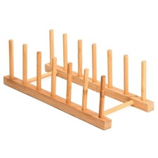 Timber Vinyl Record Storage Holder Display Stand Dish Plate Drying Rack
