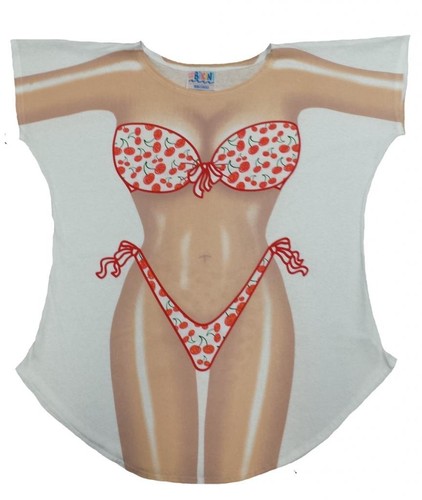 Cherries Bikini Body Cover-Up T-Shirt 