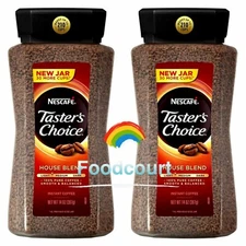 2 Jars Nescafe Taster's Choice Instant Coffee House Blend 14 OZ Each Jar