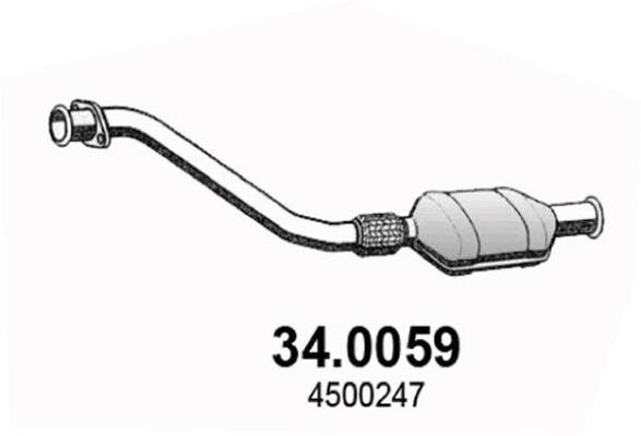Catalyseur ASSO 34.0059 RENAULT MASTER II Autobus Autocar