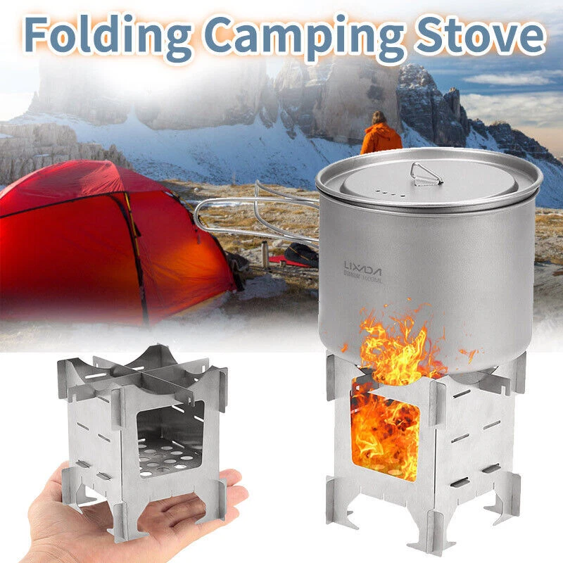 Outdoor Camping Stove Portable Folding Wood Stove Pocket Backpacking  Furnace UK | eBay