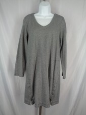 J Jill Black White Check Snap Side Dress Size Medium Petite