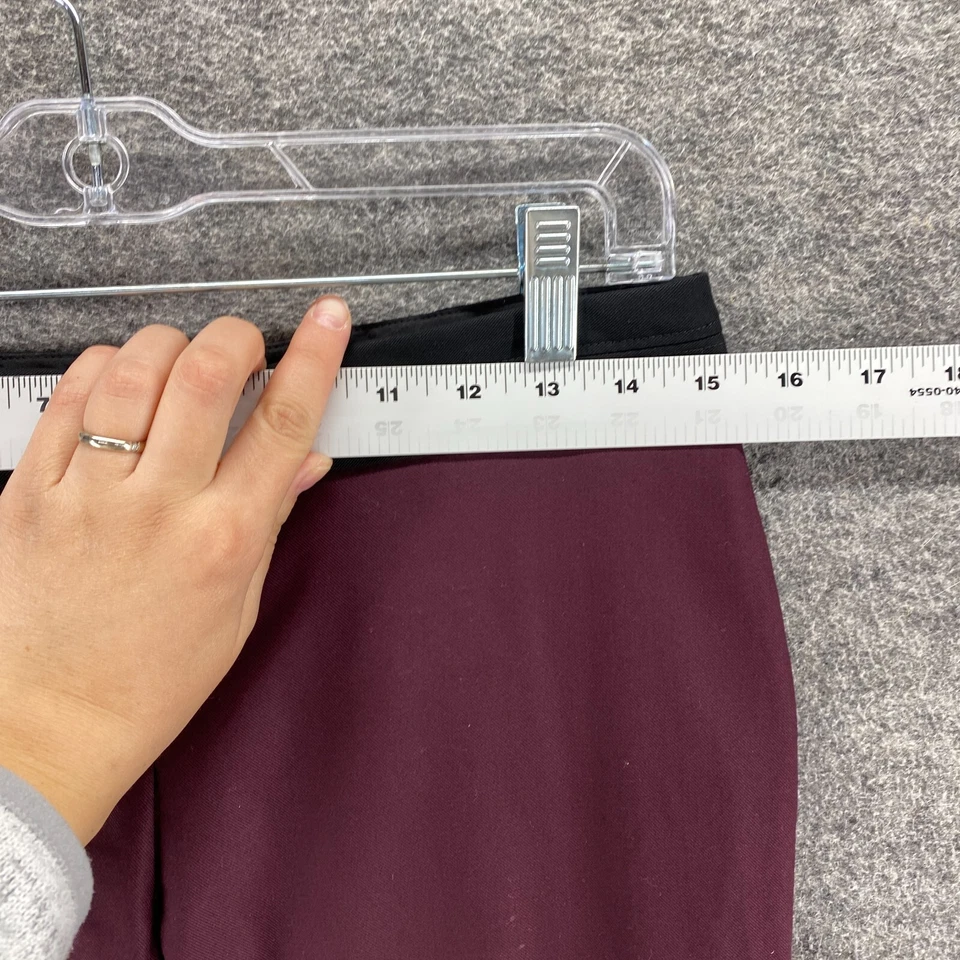 Express Dress Pants Women 00 Purple Mid Rise Pleated Columnist Straight Casual - Image 3 of 4