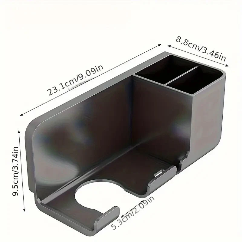 Support mural séche cheveux Noir - Photo 2/4