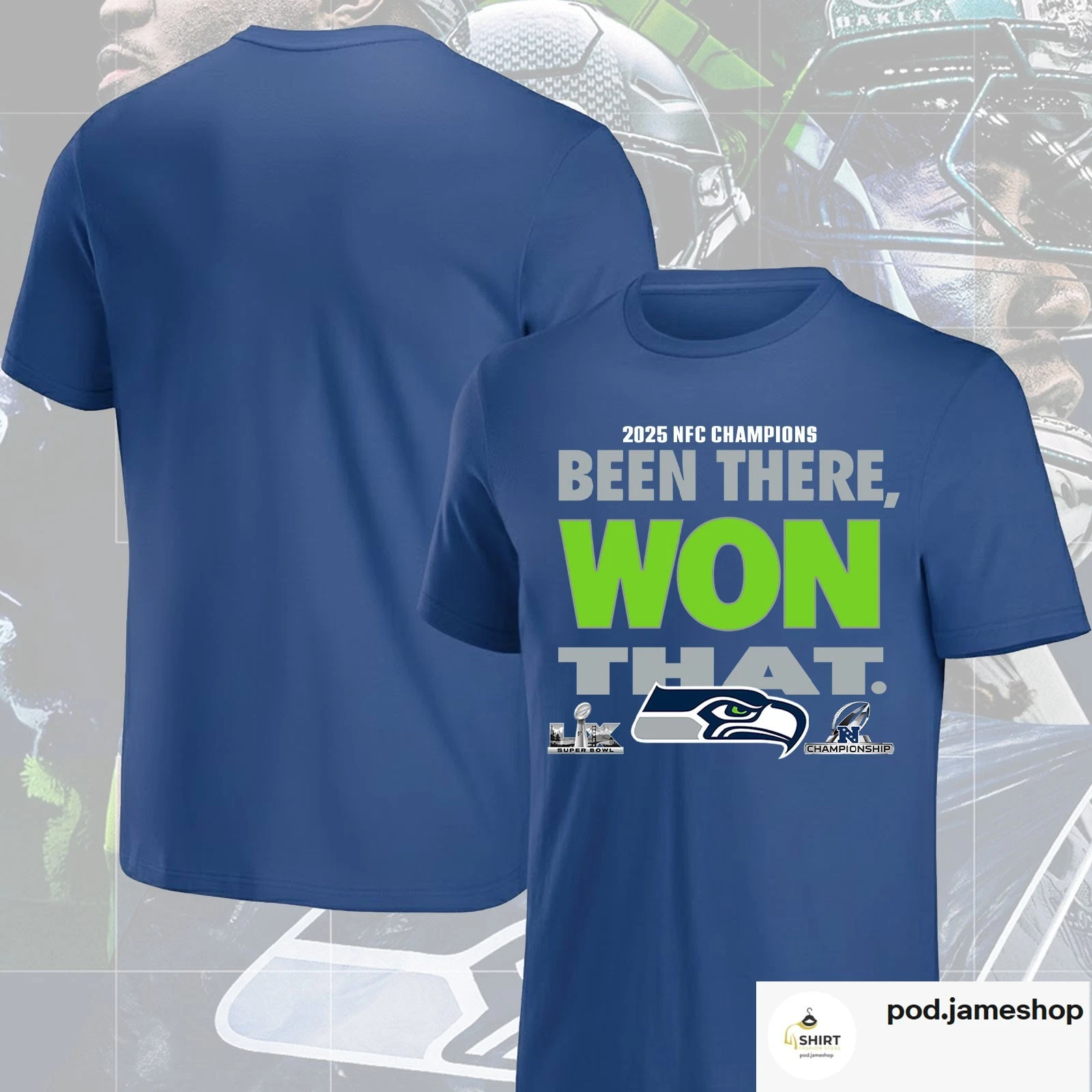 Seattle Seahawks 2025 NFC Champions Conference T-Shirt, Been There Won That Tee
