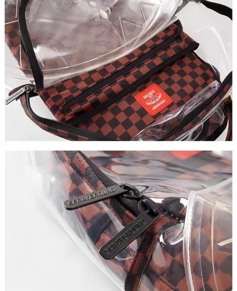 2025 New Sprayground 100% Clear Transparent Bookbag Large School Bag Xmas Gift - Image 3 of 4