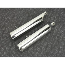 Rinehart Chrome 4 in. Motopro Slip-On Mufflers w/Chrome End Caps - 500-1500C