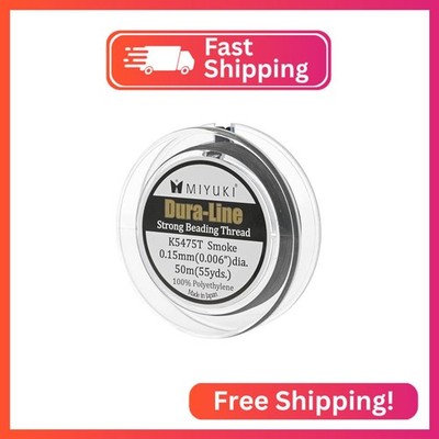 Miyuki Dura-Line Beading Thread   Durable Braided String, Smoke, 0.15 mm in Diam