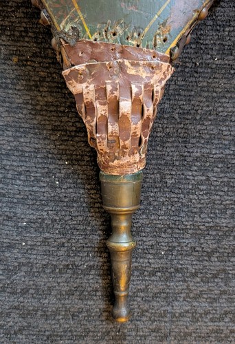Antique American Federal 1820-1830s Stencilled Turtle Top Bellows Folk Art AS-IS - Picture 8 of 9