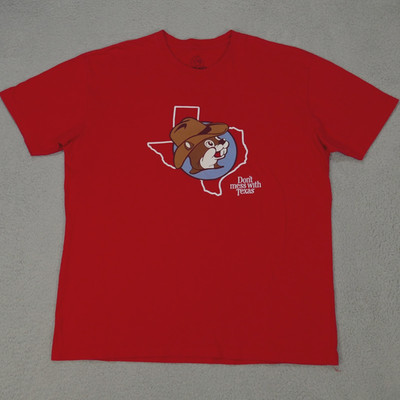 Bucees Shirt Texas Graphic Adulto XL Red Short Sleeve