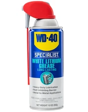 WD-40 Specialist White Lithium Grease Spray with SMART STRAW SPRAYS 2 WAYS, 10 O