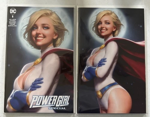 🔥 POWER GIRL SPECIAL #1 WILL JACK TRADE + VIRGIN VARIANT SET OF 2 SMILING 
