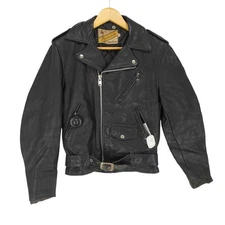 Mens Schott Used Perfecto by Schott 70s Cow Tag Early Cow Leather Double Riders