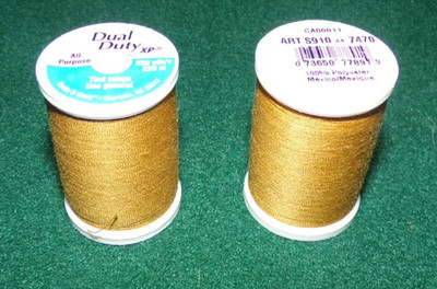 Dual Duty All Purpose Polyester Thread, 250 yards, Amber (7470)