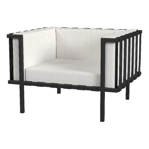 Butler Specialty Company Norway Outdoor Club Chair - Black And White - Picture 1 of 7